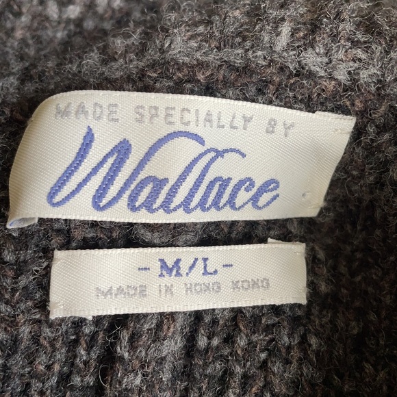 Warm Dark Gray Knit Poncho/ Cape - Picture 5 of 5